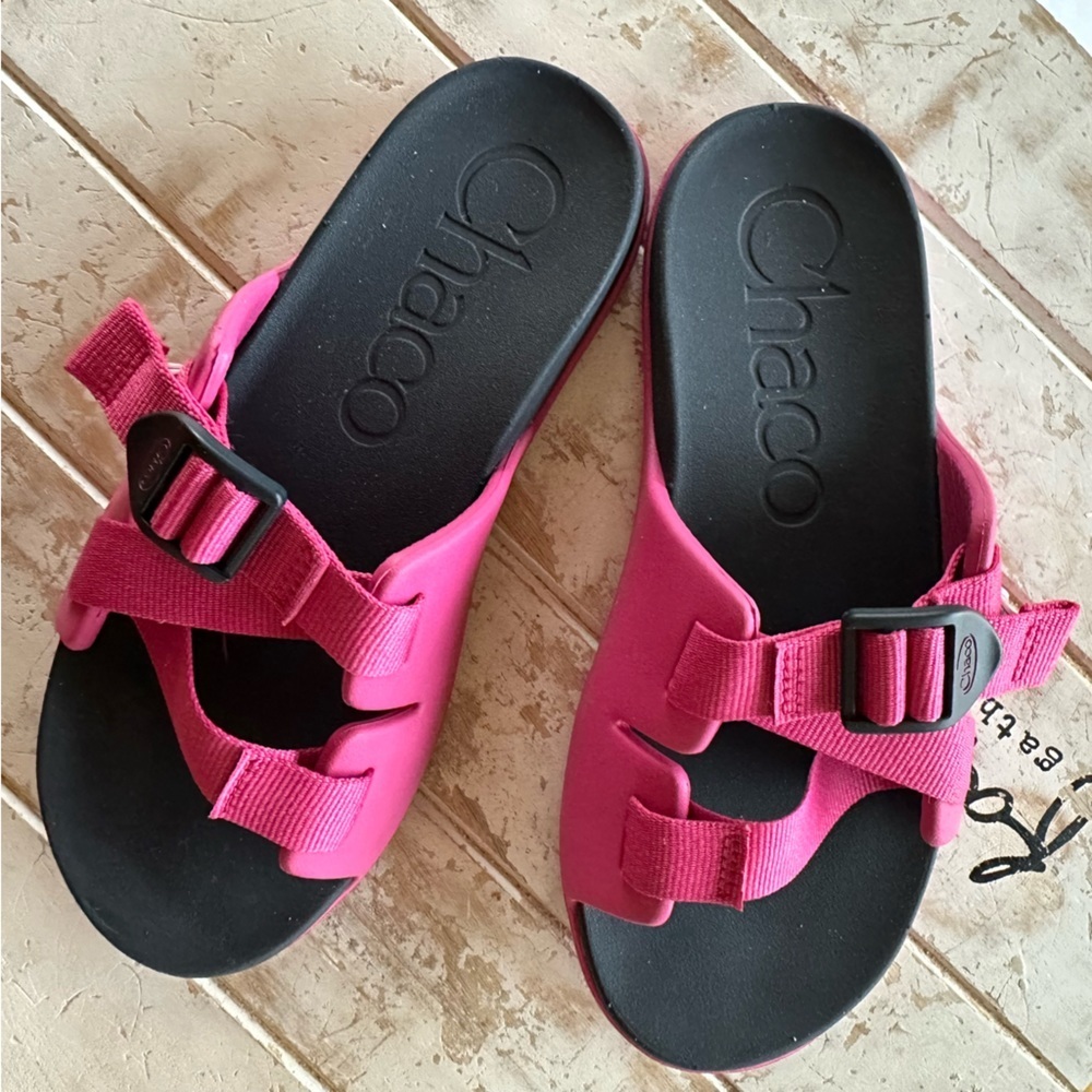 Chaco Chillos Kids Fuchsia Pink Beach Slides